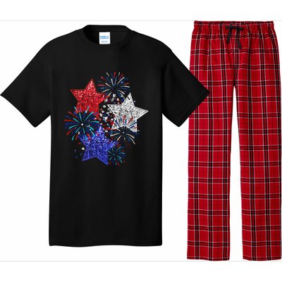 4th Of July Fireworks Stars Funny Cute 4th Of July Pajama Set