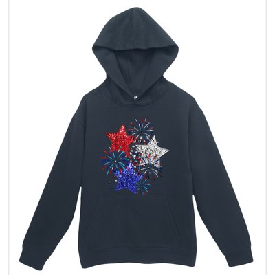 4th Of July Fireworks Stars Funny Cute 4th Of July Urban Pullover Hoodie