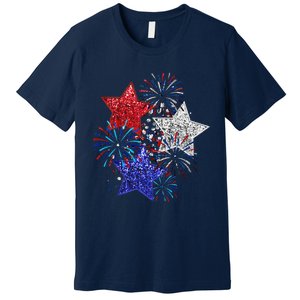 4th Of July Fireworks Stars Funny Cute 4th Of July Premium T-Shirt