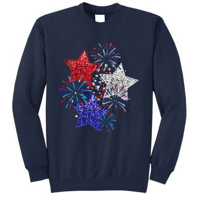 4th Of July Fireworks Stars Funny Cute 4th Of July Tall Sweatshirt