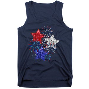 4th Of July Fireworks Stars Funny Cute 4th Of July Tank Top