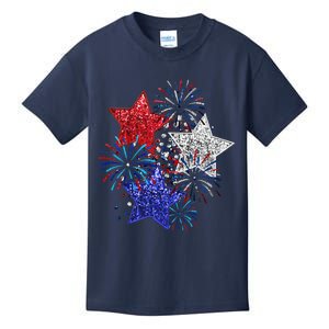 4th Of July Fireworks Stars Funny Cute 4th Of July Kids T-Shirt