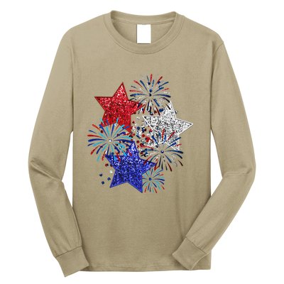 4th Of July Fireworks Stars Funny Cute 4th Of July Long Sleeve Shirt