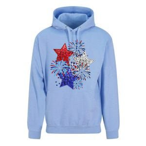 4th Of July Fireworks Stars Funny Cute 4th Of July Unisex Surf Hoodie