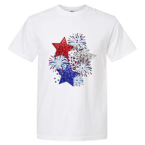 4th Of July Fireworks Stars Funny Cute 4th Of July Garment-Dyed Heavyweight T-Shirt