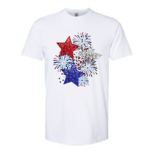 4th Of July Fireworks Stars Funny Cute 4th Of July Softstyle CVC T-Shirt