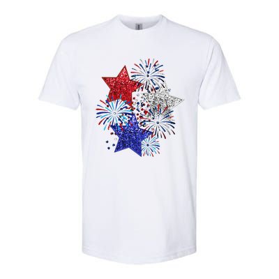 4th Of July Fireworks Stars Funny Cute 4th Of July Softstyle® CVC T-Shirt