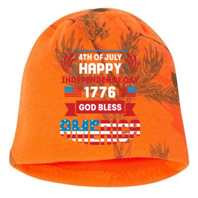 4th Of July Happy Independence Day 1776 God Bless America Gift Kati - Camo Knit Beanie