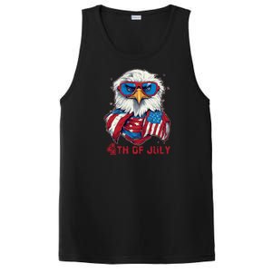 4th Of July Bald Eagle With American Flag PosiCharge Competitor Tank