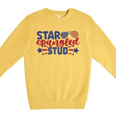 4th Of July Star Spangled Stud Matching 4th Of July Ideas Funny Gift Premium Crewneck Sweatshirt