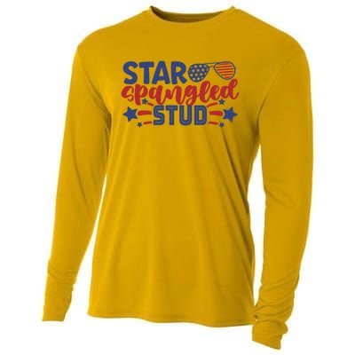 4th Of July Star Spangled Stud Matching 4th Of July Ideas Funny Gift Cooling Performance Long Sleeve Crew