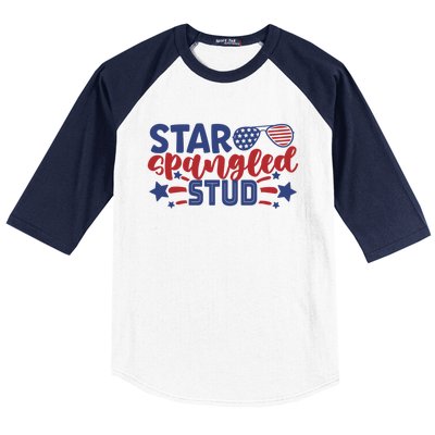 4th Of July Star Spangled Stud Matching 4th Of July Ideas Funny Gift Baseball Sleeve Shirt