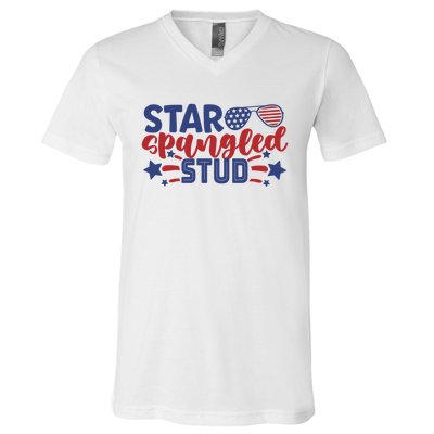 4th Of July Star Spangled Stud Matching 4th Of July Ideas Funny Gift V-Neck T-Shirt