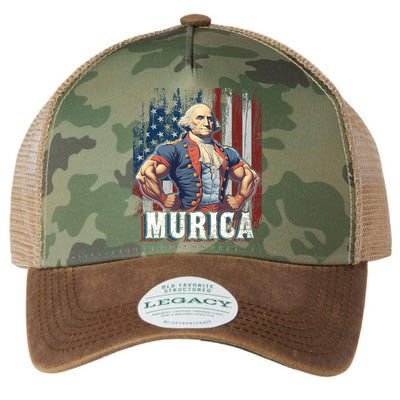 4th Of July Patriotic Funny George Washington July 4th Legacy Tie Dye Trucker Hat