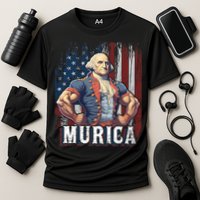 4th Of July Patriotic Funny George Washington July 4th Cooling Performance Crew T-Shirt