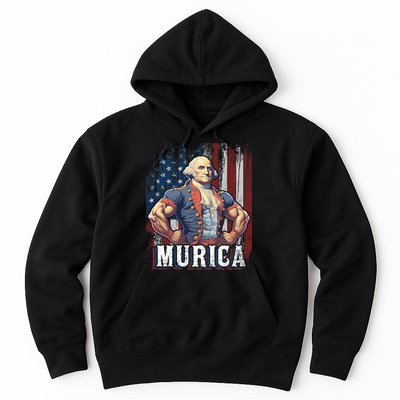 4th Of July Patriotic Funny George Washington July 4th Hoodie
