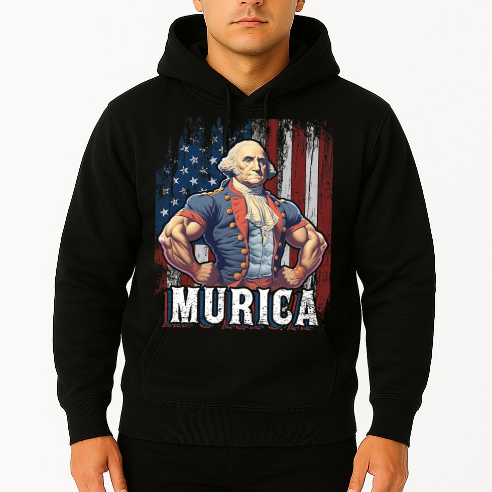4th Of July Patriotic Funny George Washington July 4th Hoodie