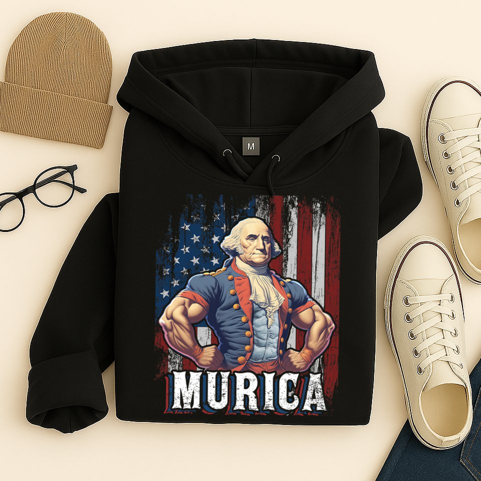 4th Of July Patriotic Funny George Washington July 4th Hoodie