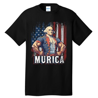 4th Of July Patriotic Funny George Washington July 4th Tall T-Shirt