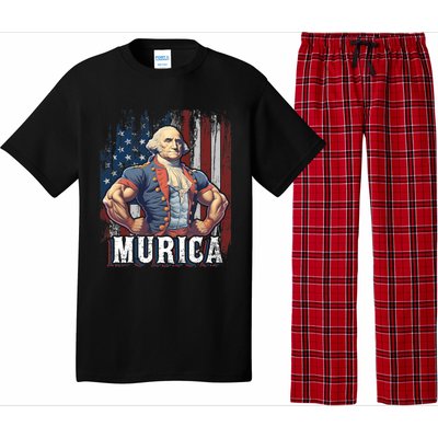 4th Of July Patriotic Funny George Washington July 4th Pajama Set