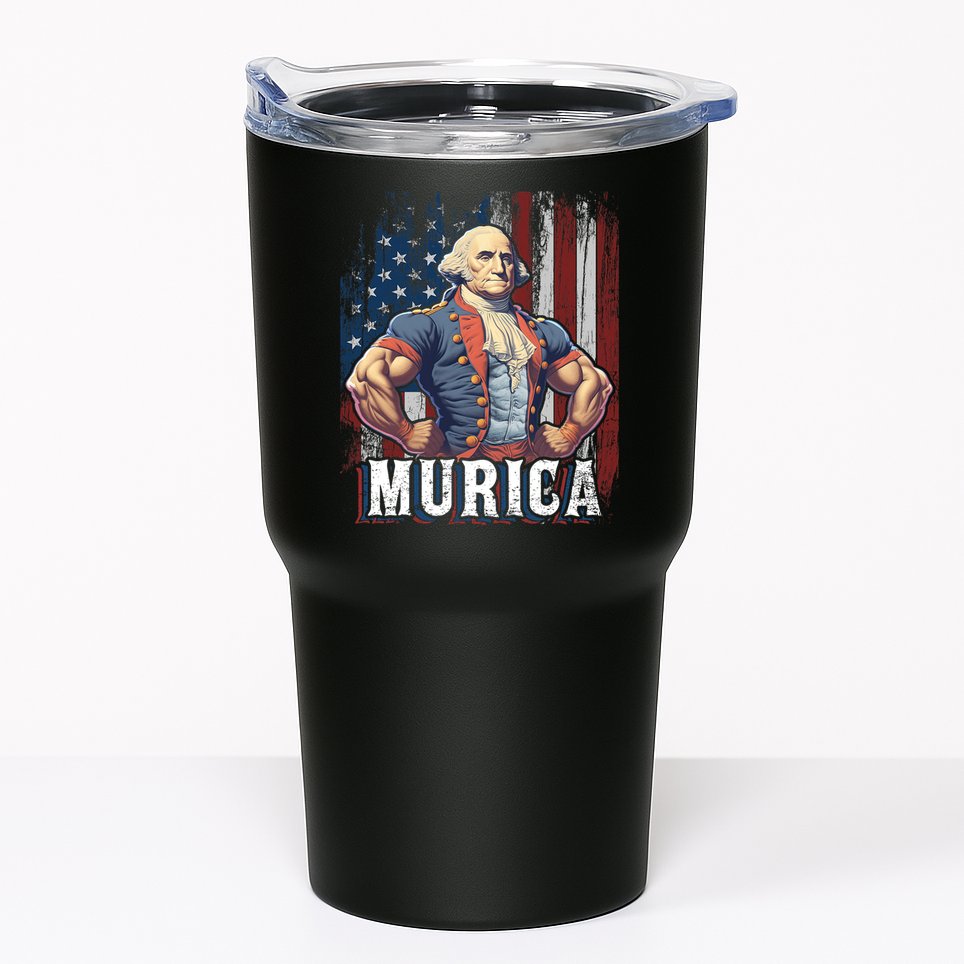 4th Of July Patriotic Funny George Washington July 4th Tumbler