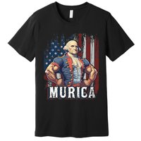 4th Of July Patriotic Funny George Washington July 4th Premium T-Shirt