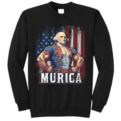 4th Of July Patriotic Funny George Washington July 4th Tall Sweatshirt