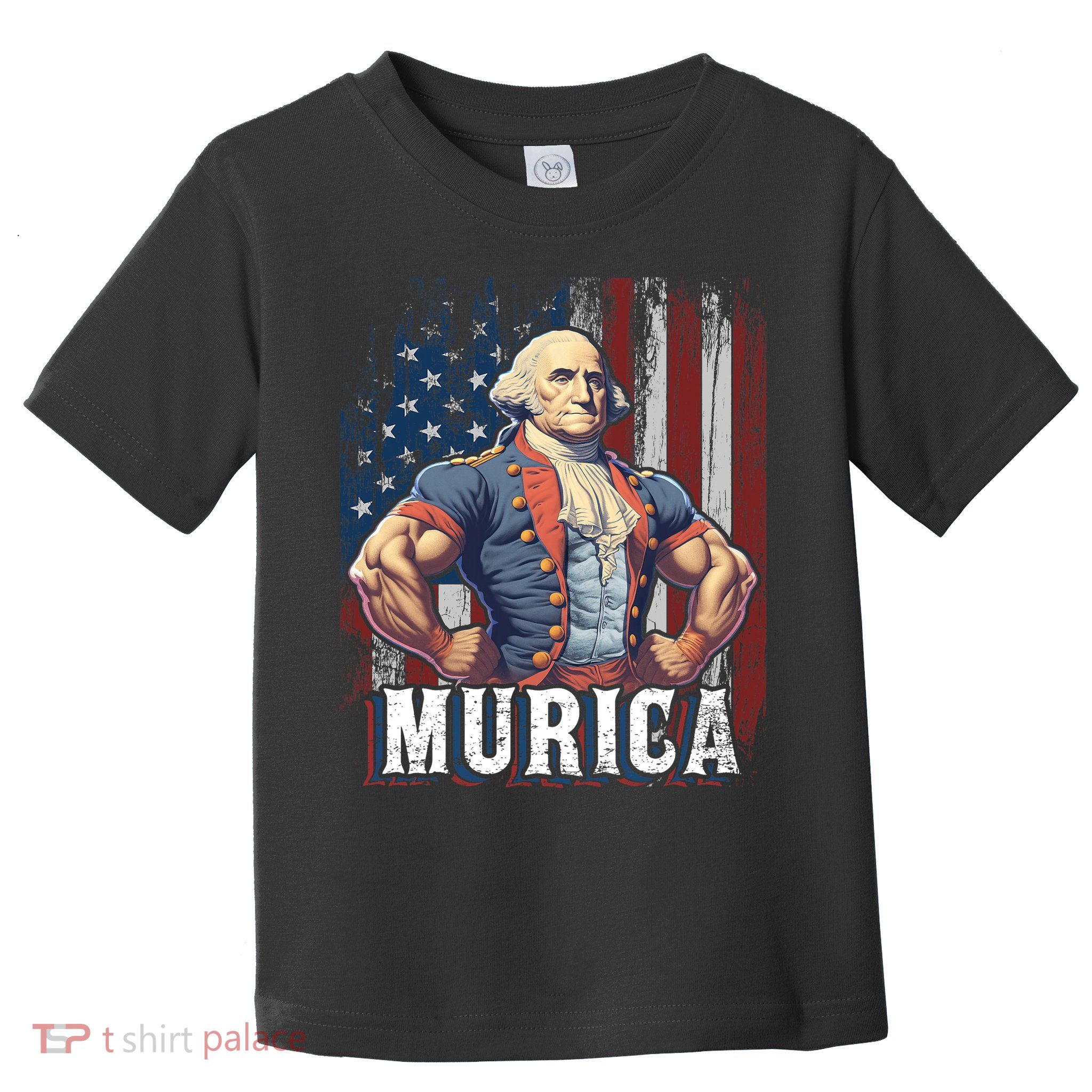 4th Of July Patriotic Funny George Washington July 4th Toddler T-Shirt