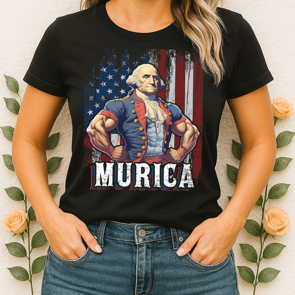 4th Of July Patriotic Funny George Washington July 4th Womens T-Shirt