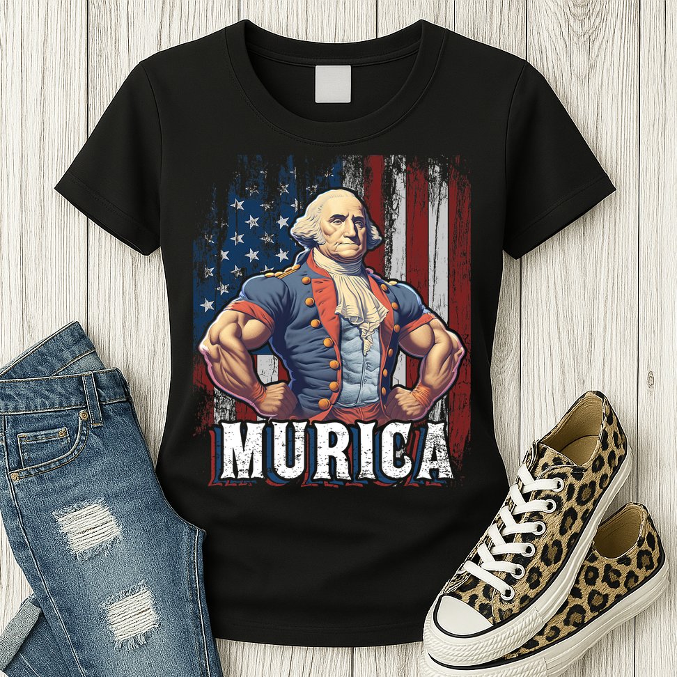 4th Of July Patriotic Funny George Washington July 4th Womens T-Shirt