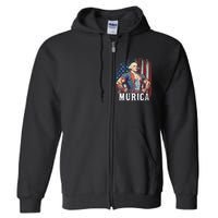 4th Of July Patriotic Funny George Washington July 4th Full Zip Hoodie