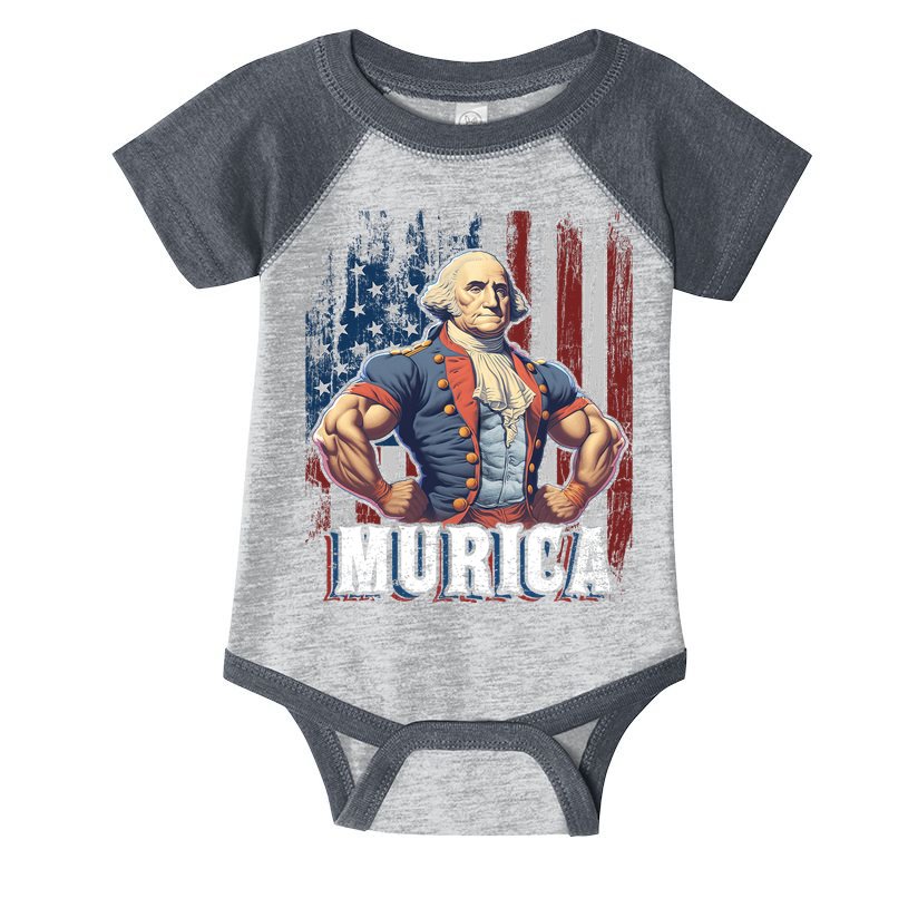 4th Of July Patriotic Funny George Washington July 4th Infant Baby Jersey Bodysuit