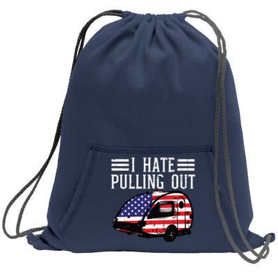 4th Of July Camping Hate Pulling Out America Women Sweatshirt Cinch Pack Bag