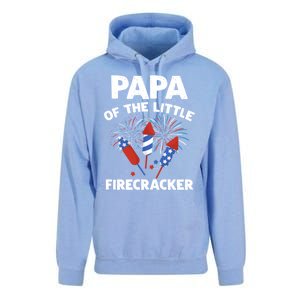 4th Of July Birthday Papa Of The Little Firecracker Funny Gift Unisex Surf Hoodie