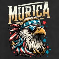 4th Of July Bald Eagle Mullet Murica Usa Usa Merica 7 Panel Mesh Trucker Snapback Hat