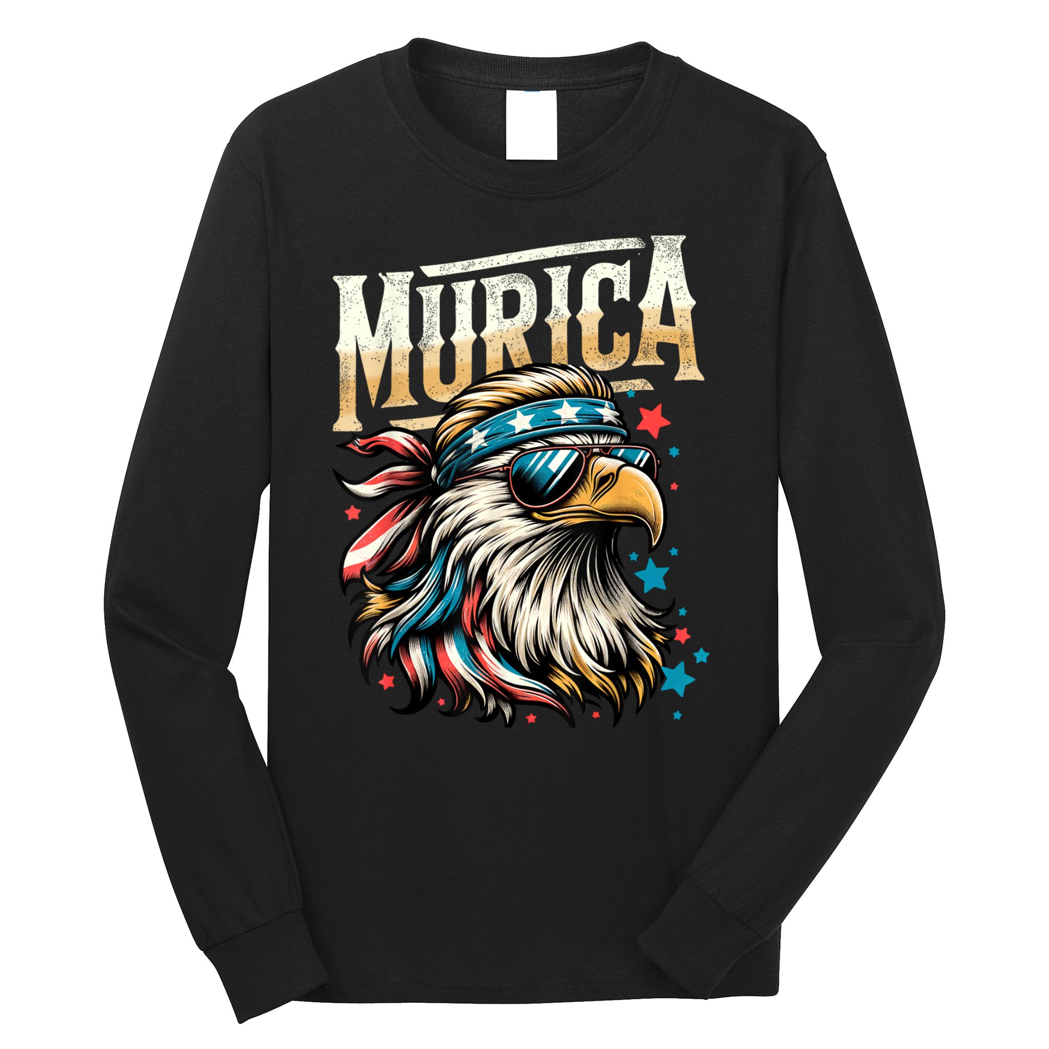 4th Of July Bald Eagle Mullet Murica Usa Usa Merica Long Sleeve Shirt