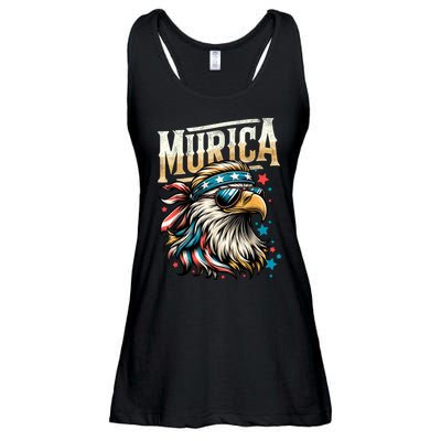 4th Of July Bald Eagle Mullet Murica Usa Usa Merica Ladies Essential Flowy Tank