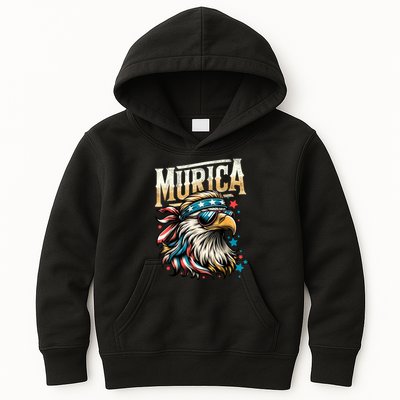 4th Of July Bald Eagle Mullet Murica Usa Usa Merica Kids Hoodie