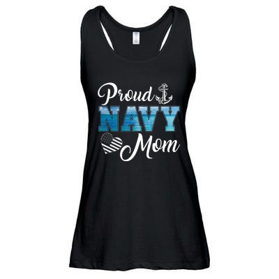 4th Of July Proud Na Vy Mom Sailor Mom Ladies Essential Flowy Tank