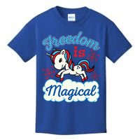 4th Of July Unicorn American Flag Patriotic Freedom Cool Gift Kids T-Shirt