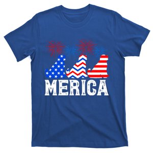 4Th Of July Merica Newfoundland Dog American Flag Gift T-Shirt