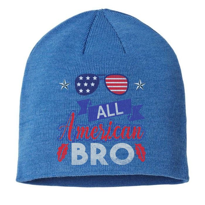 4th Of July All American Bro Family Matching Sunglasses Gift Sustainable Beanie