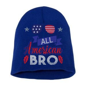 4th Of July All American Bro Family Matching Sunglasses Gift Short Acrylic Beanie