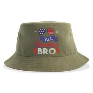 4th Of July All American Bro Family Matching Sunglasses Gift Sustainable Bucket Hat