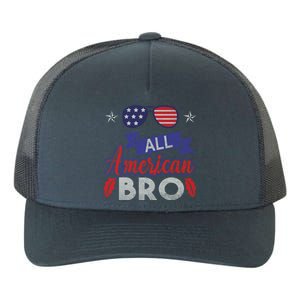 4th Of July All American Bro Family Matching Sunglasses Gift Yupoong Adult 5-Panel Trucker Hat