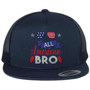 4th Of July All American Bro Family Matching Sunglasses Gift Flat Bill Trucker Hat