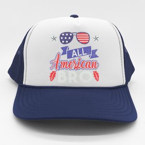 4th Of July All American Bro Family Matching Sunglasses Gift Trucker Hat