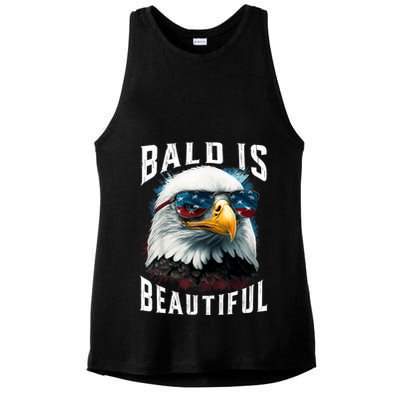 4th Of July Independence Day Bald Eagle Bald Is Beautiful Ladies PosiCharge Tri-Blend Wicking Tank