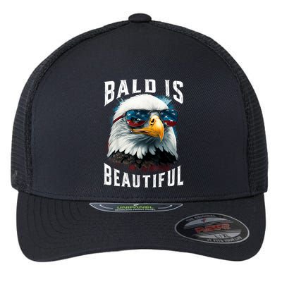 4th Of July Independence Day Bald Eagle Bald Is Beautiful Flexfit Unipanel Trucker Cap