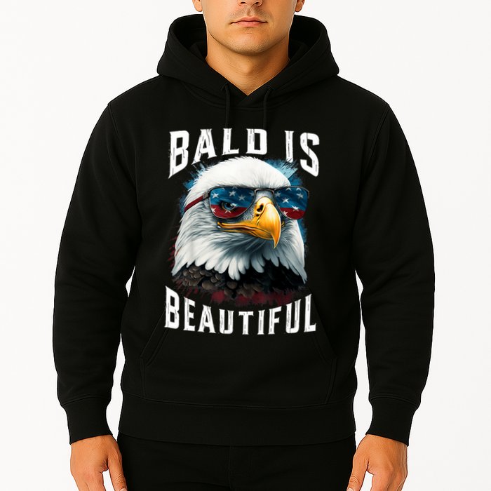 4th Of July Independence Day Bald Eagle Bald Is Beautiful Hoodie